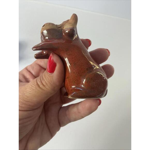 Vintage Enesco Japan Brown Glazed Cow Salt & Pepper Shaker Set RARE - Picture 4 of 15